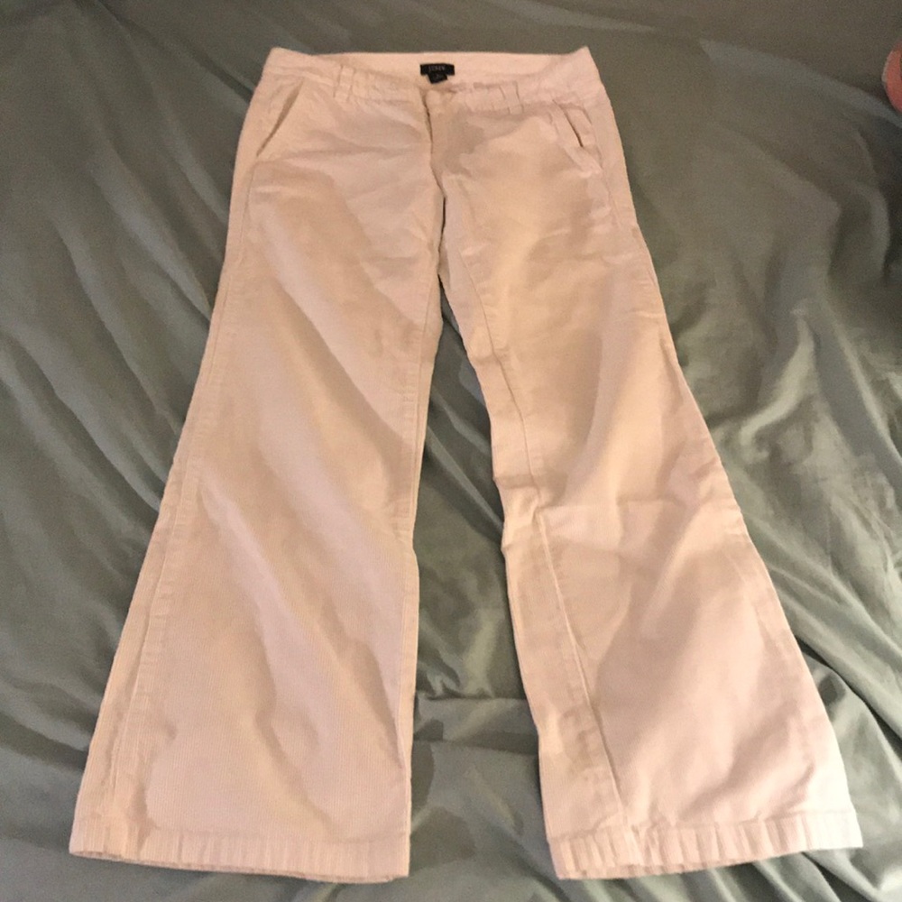 Women’s J.Crew White Corduroy Trouser Chinos